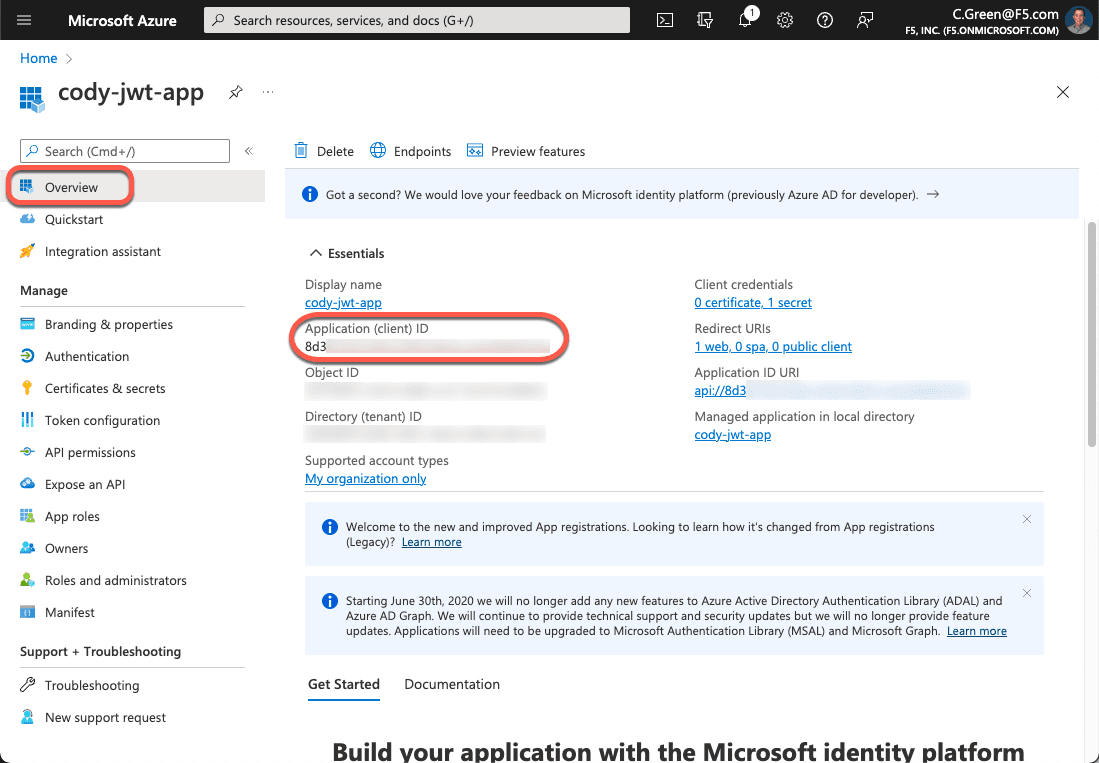 Application Client ID
