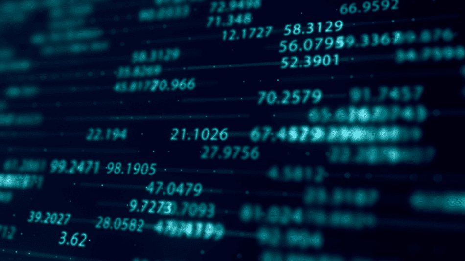 Random numbers on a computer screen