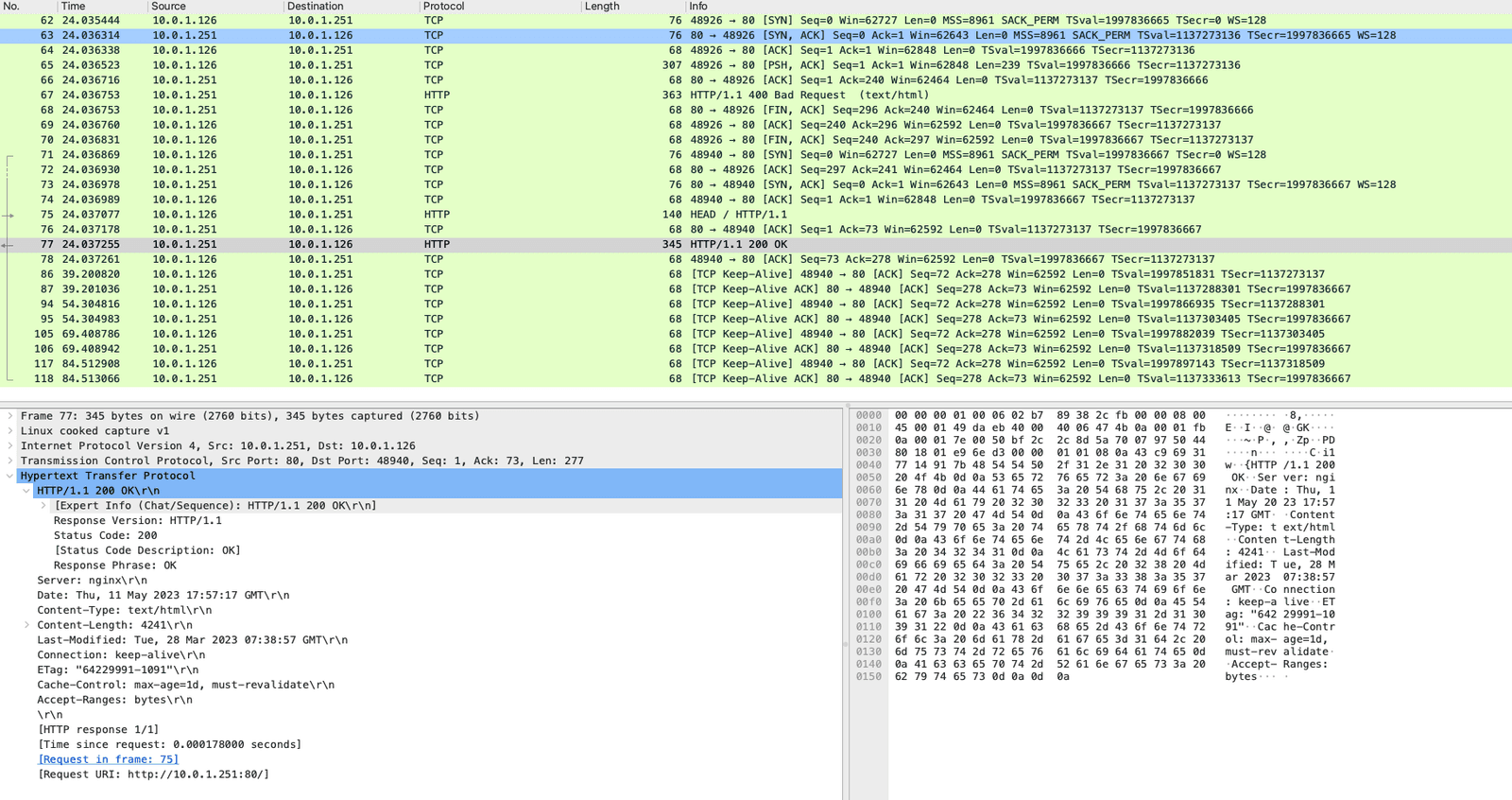 Wireshark capture when ICMP is disabled